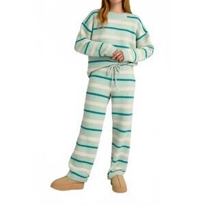 NEW LE LIS stripe sweater & pants set in mint